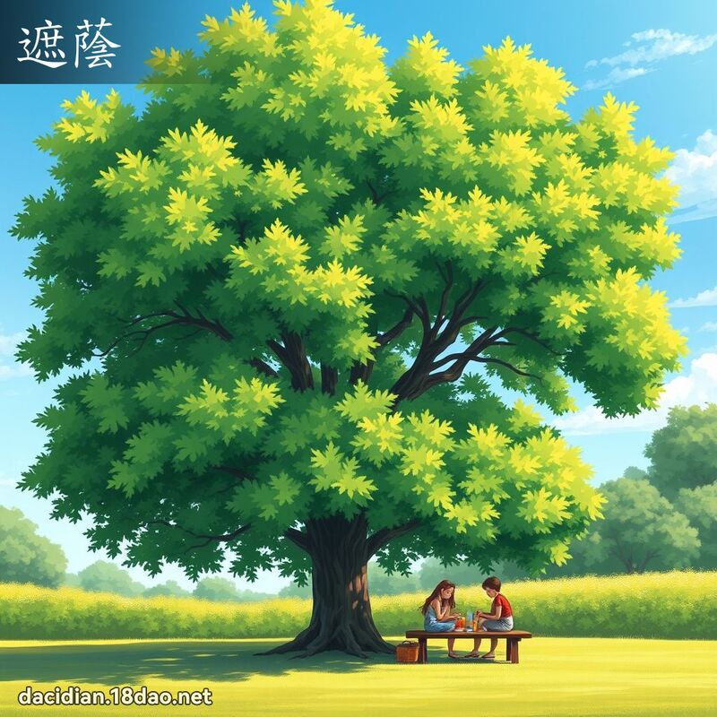 遮荫 - 国语大辞典配图