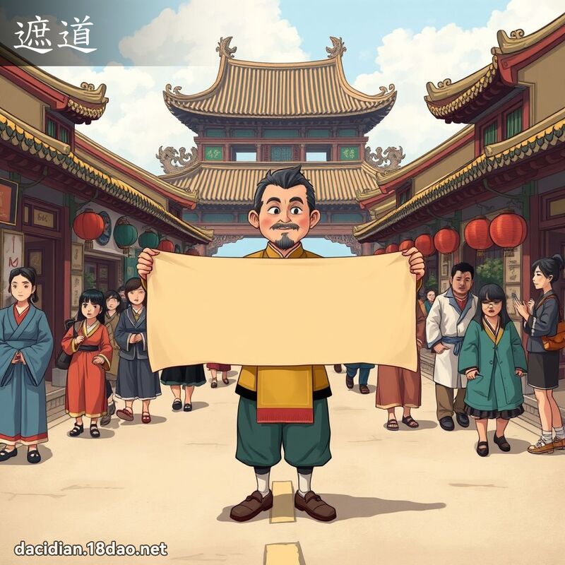 遮道 - 國語大辭典配圖