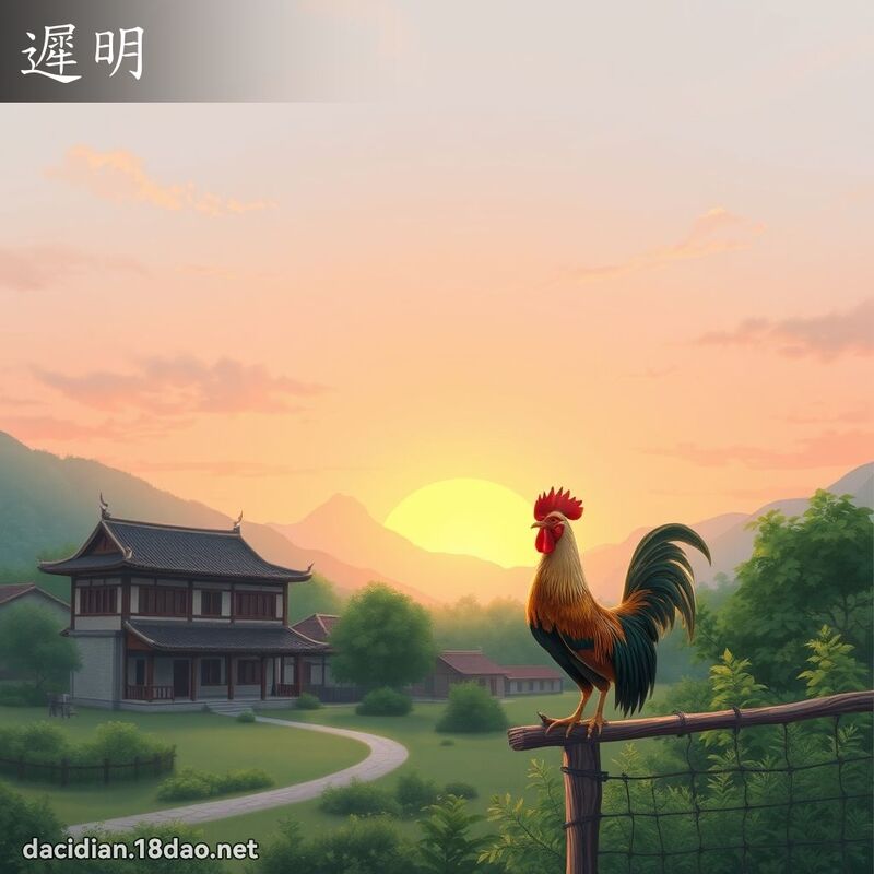 遲明 - 國語大辭典配圖