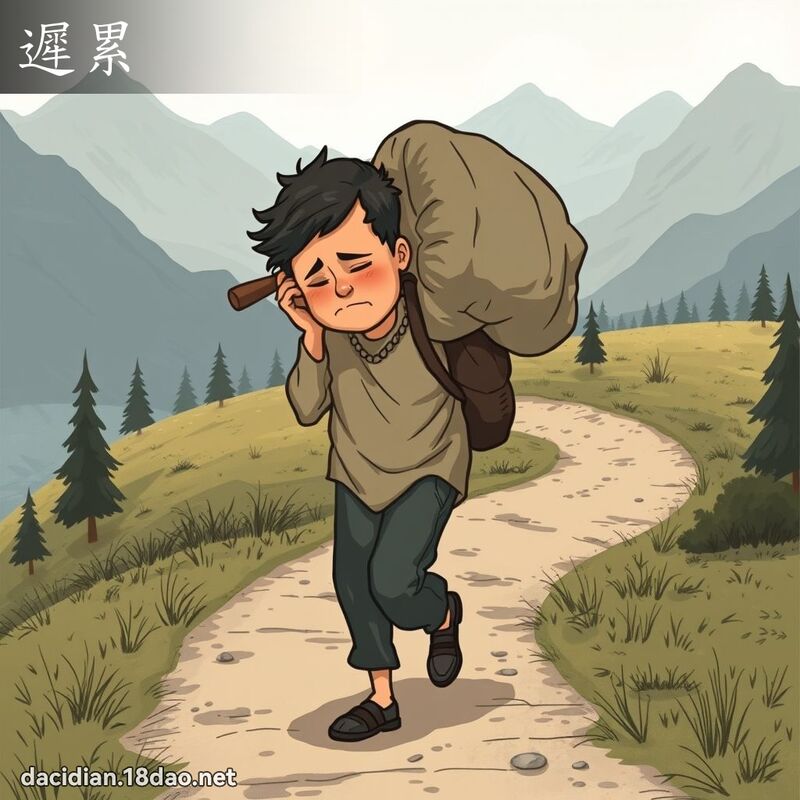 迟累 - 国语大辞典配图