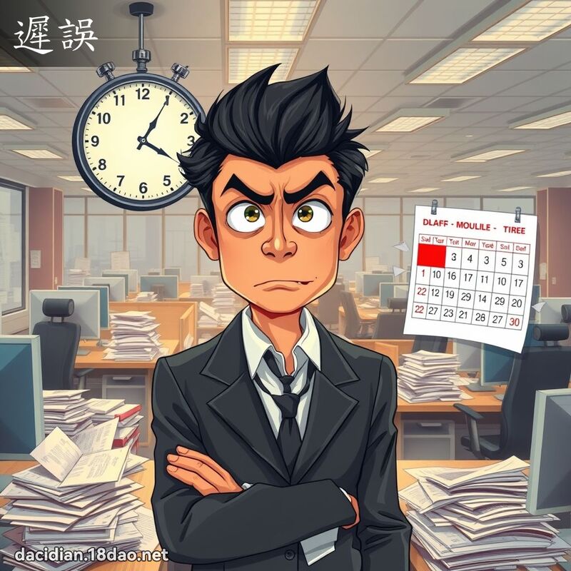 迟误 - 国语大辞典配图