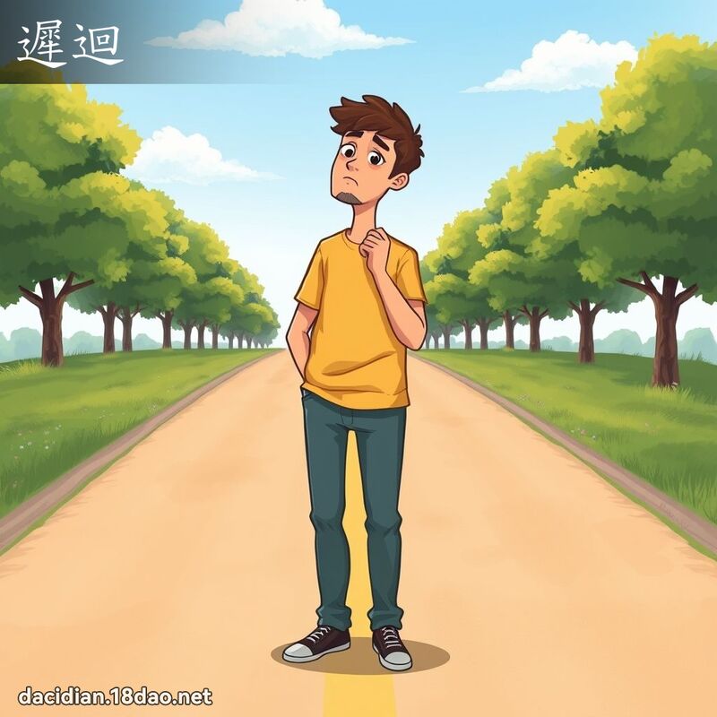 遲迴 - 國語大辭典配圖