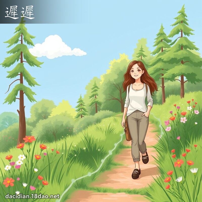 迟迟 - 国语大辞典配图