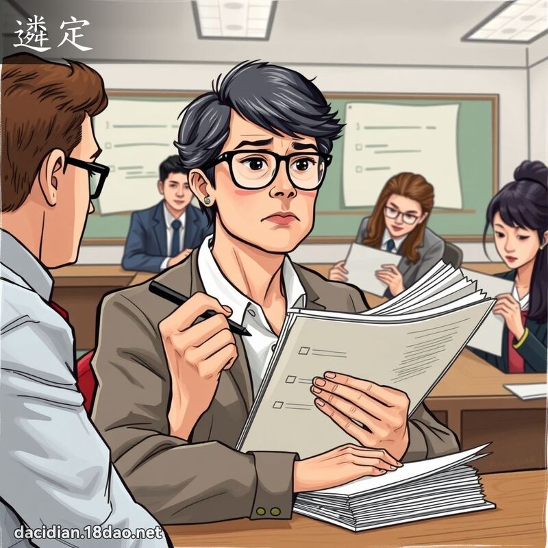 遴定 - 国语大辞典配图