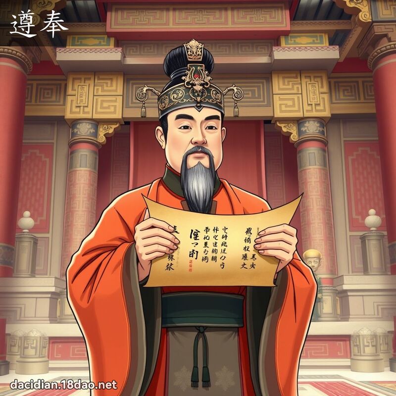 遵奉 - 國語大辭典配圖