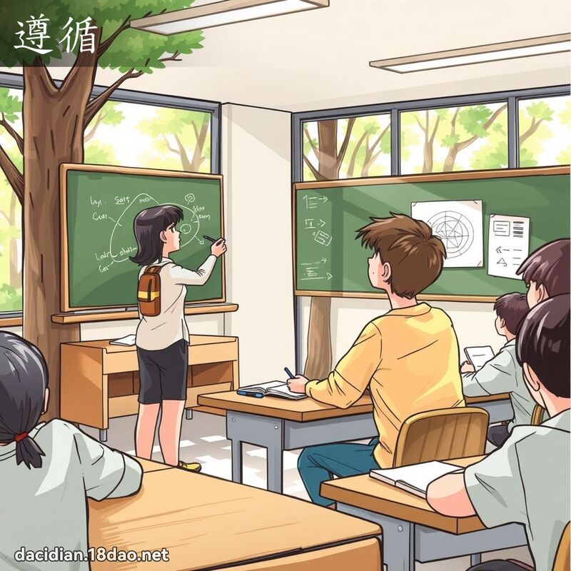 遵循 - 國語大辭典配圖