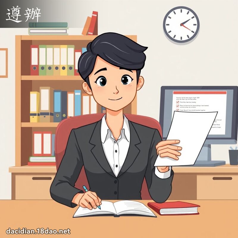 遵辦 - 國語大辭典配圖