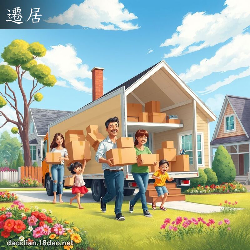 迁居 - 国语大辞典配图
