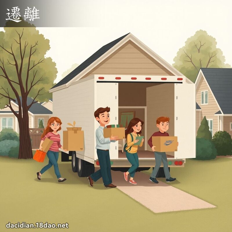 迁离 - 国语大辞典配图