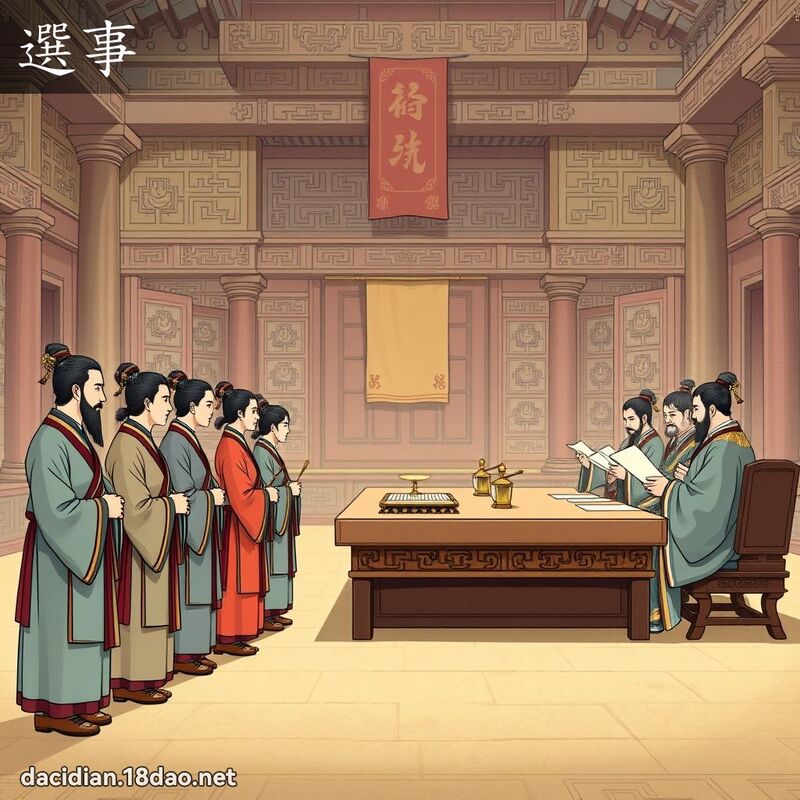 选事 - 国语大辞典配图