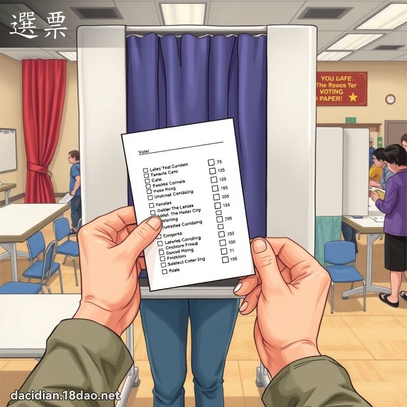 選票 - 國語大辭典配圖