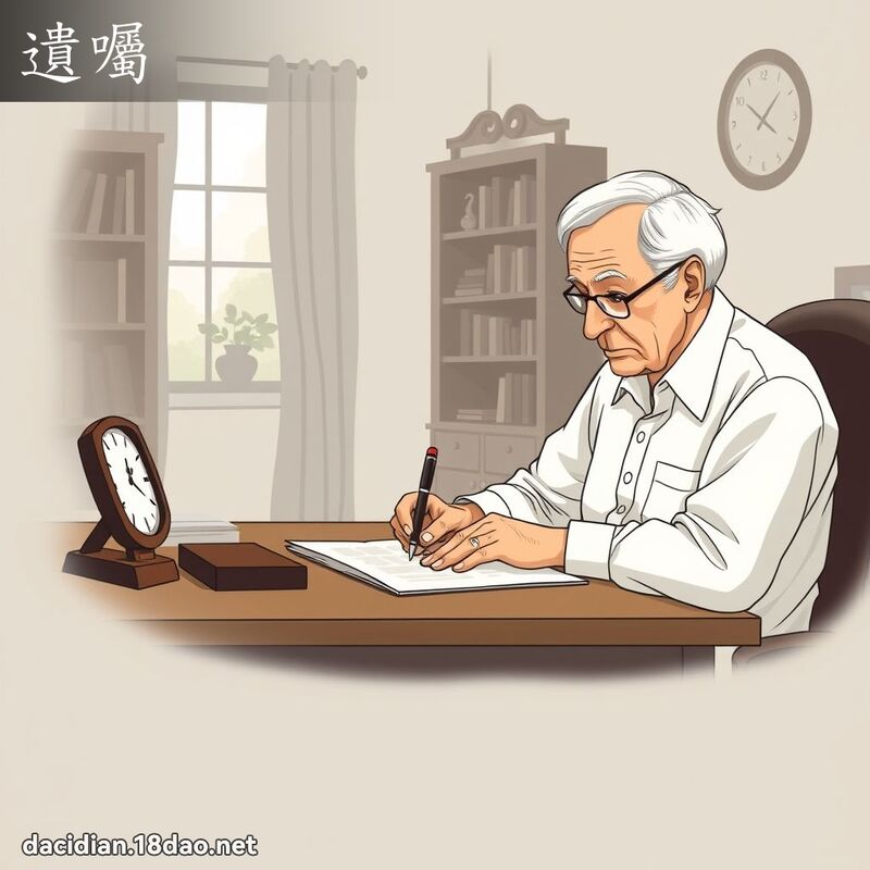 遺囑 - 國語大辭典配圖