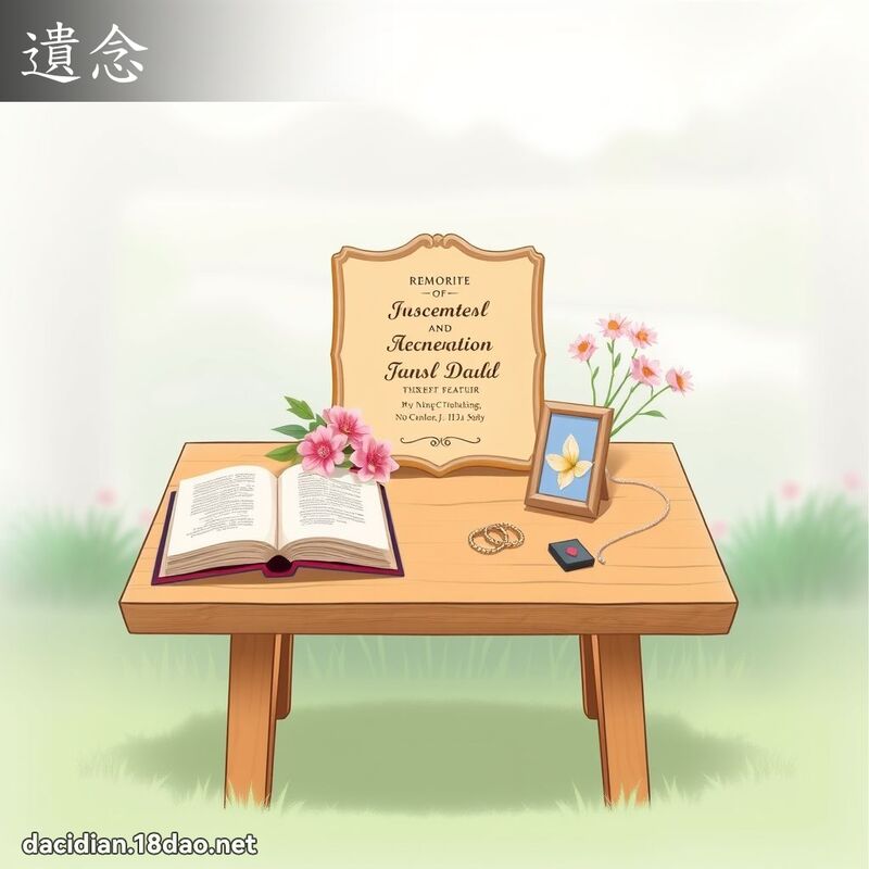 遺念 - 國語大辭典配圖
