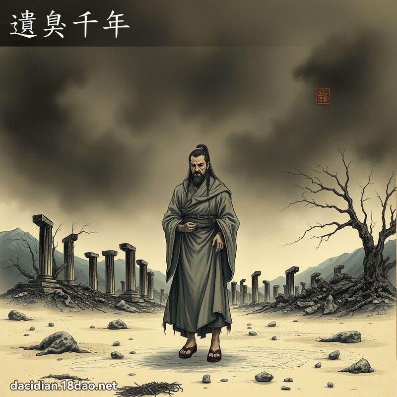 遺臭千年 - 國語大辭典配圖