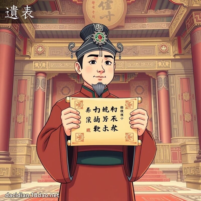 遺表 - 國語大辭典配圖