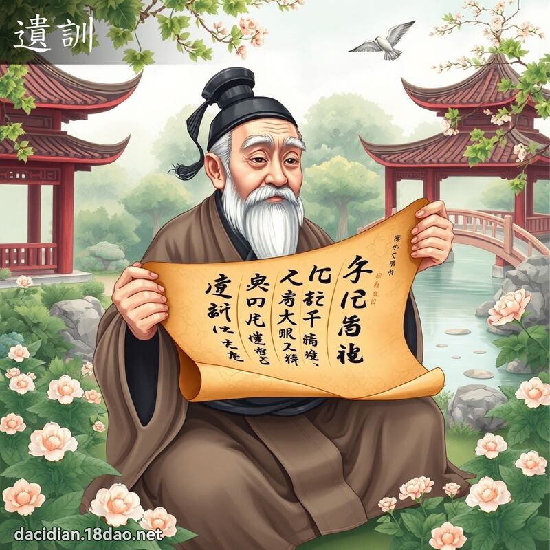 遺訓 - 國語大辭典配圖