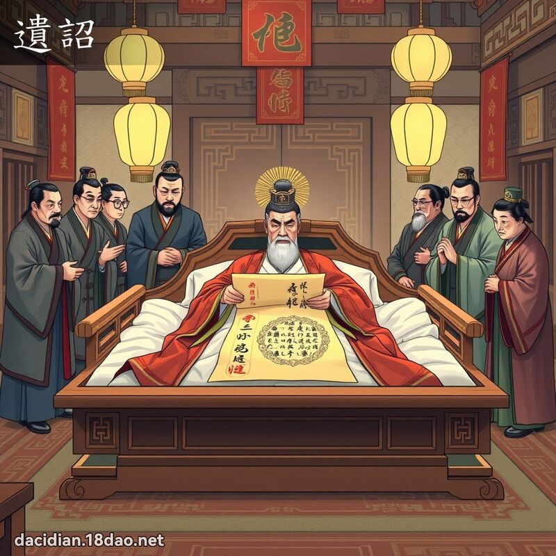 遗詔 - 国语大辞典配图