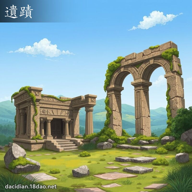 遺蹟 - 國語大辭典配圖