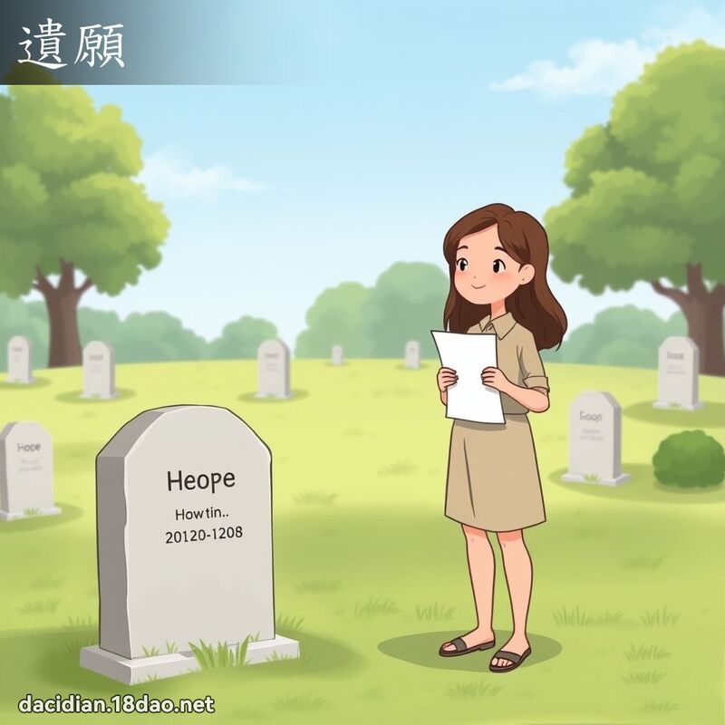 遗愿 - 国语大辞典配图