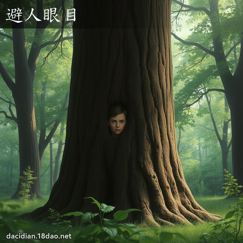 避人眼目 - 国语大辞典配图
