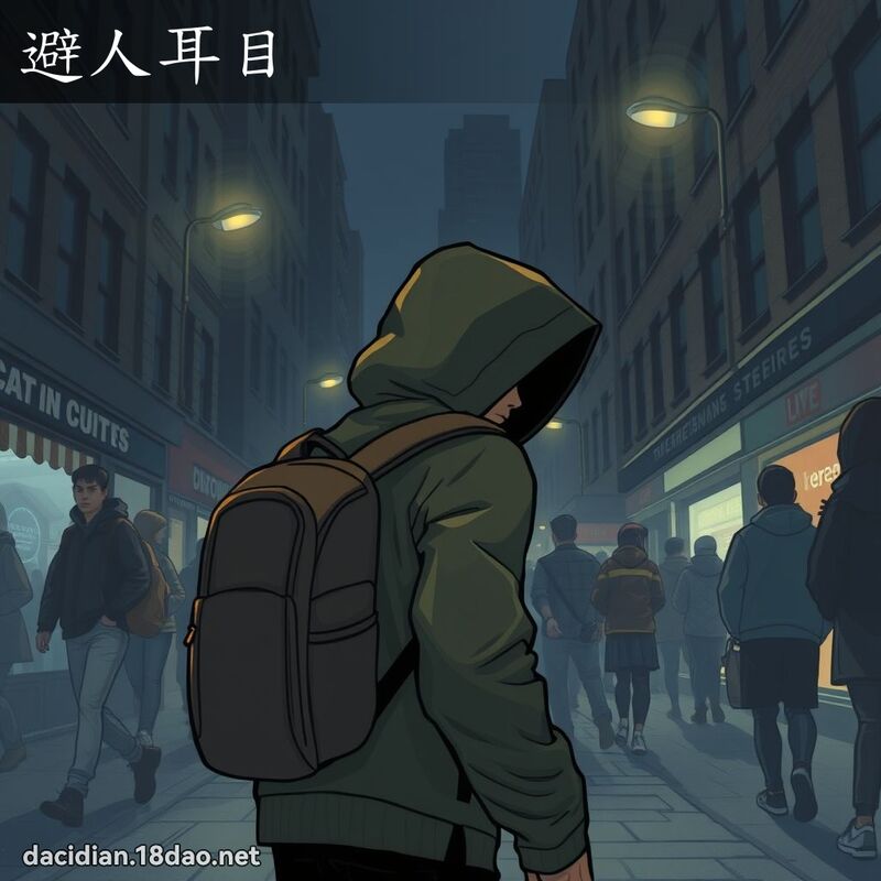 避人耳目 - 国语大辞典配图