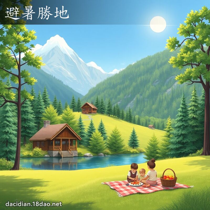 避暑胜地 - 国语大辞典配图
