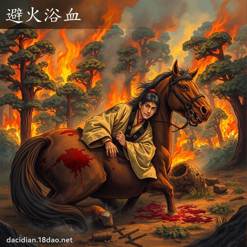 避火浴血 - 國語大辭典配圖