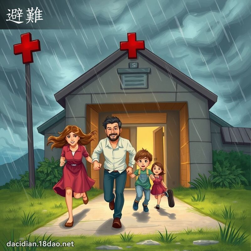 避難 - 國語大辭典配圖
