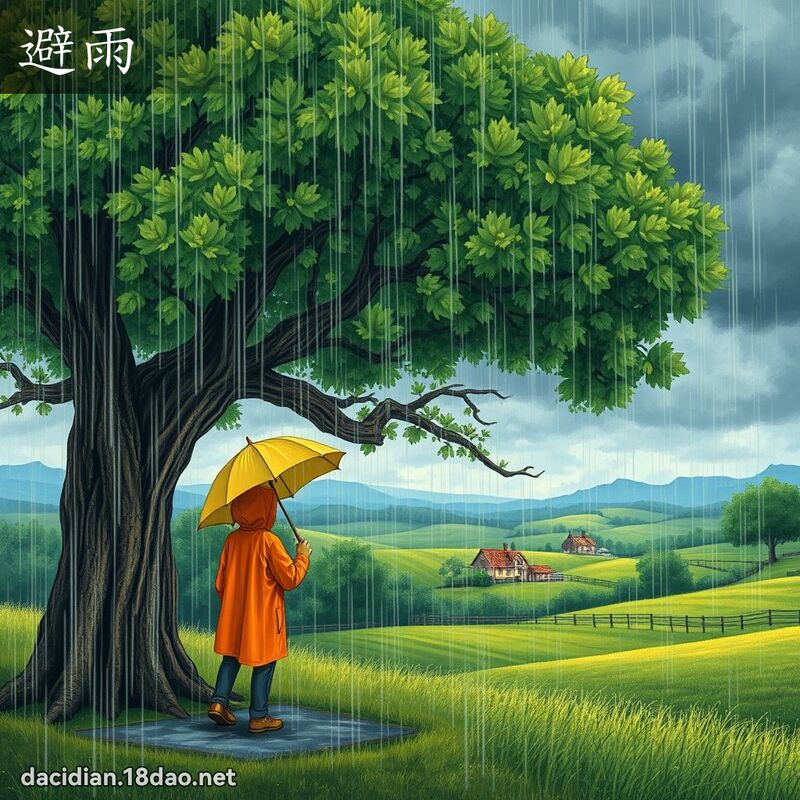 避雨 - 国语大辞典配图