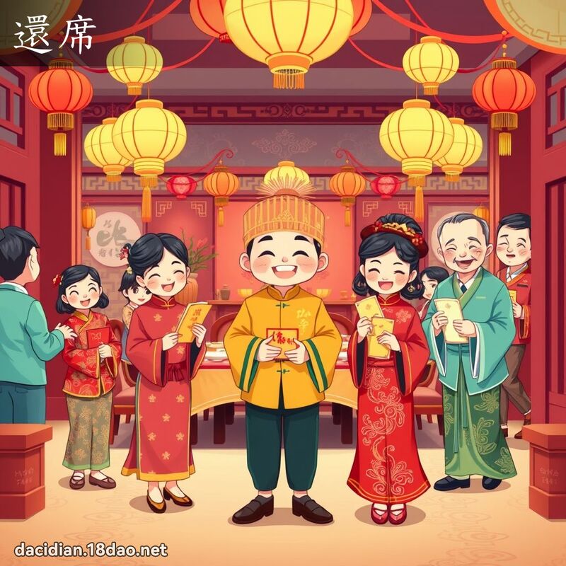 還席 - 國語大辭典配圖