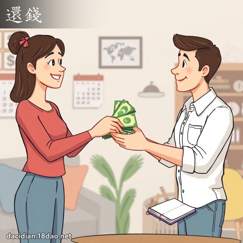 还钱 - 国语大辞典配图