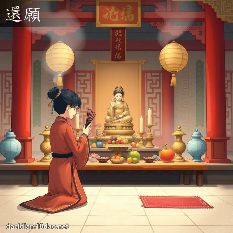 还愿 - 国语大辞典配图