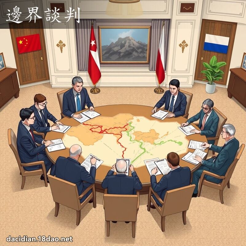 边界谈判 - 国语大辞典配图