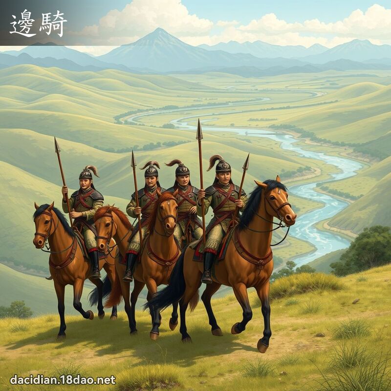 邊騎 - 國語大辭典配圖