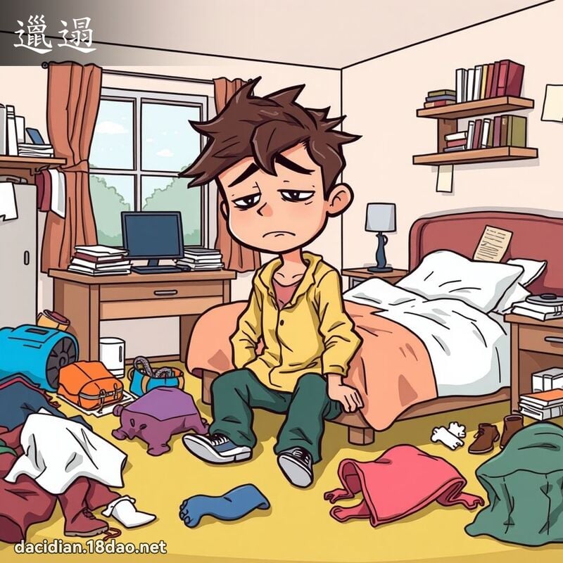 邋遢 - 国语大辞典配图