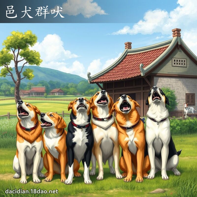 邑犬群吠 - 国语大辞典配图