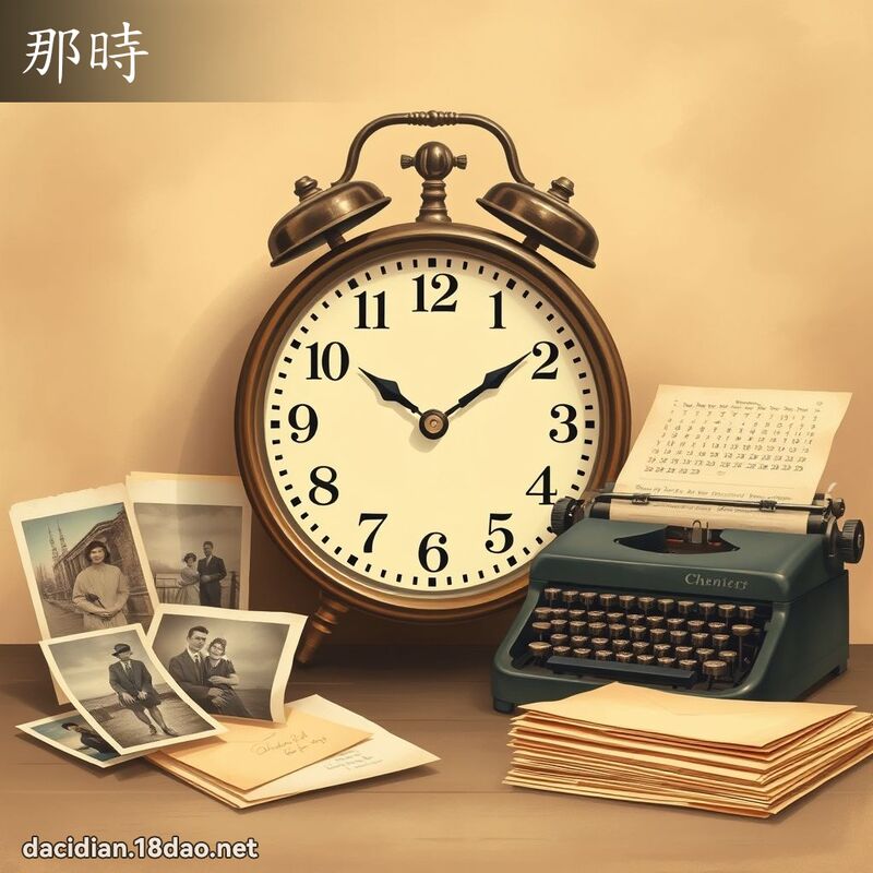 那时 - 国语大辞典配图