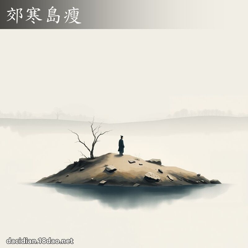 郊寒島瘦 - 國語大辭典配圖