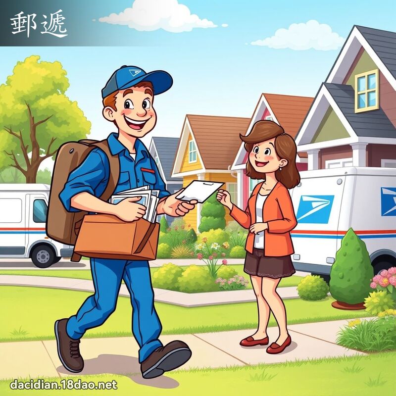 邮递 - 国语大辞典配图