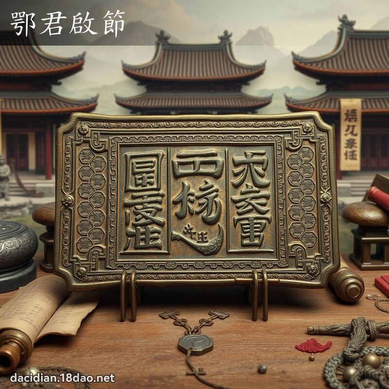 鄂君啟節 - 國語大辭典配圖