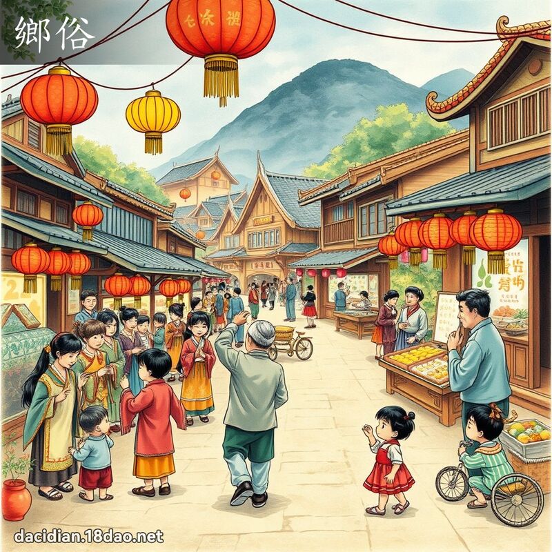 乡俗 - 国语大辞典配图