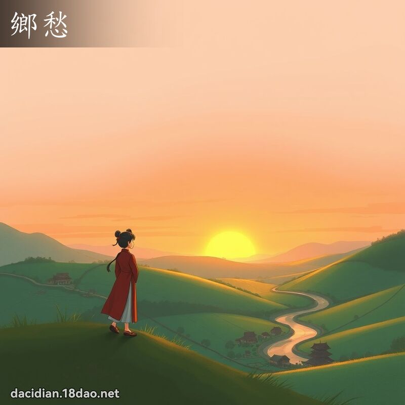 鄉愁 - 國語大辭典配圖