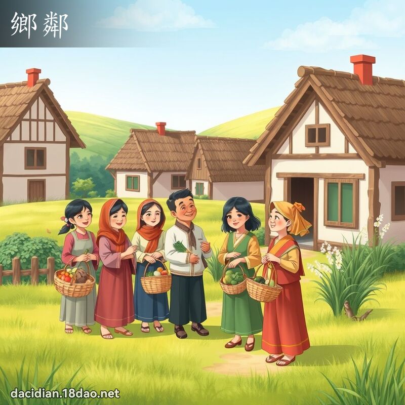 鄉鄰 - 國語大辭典配圖