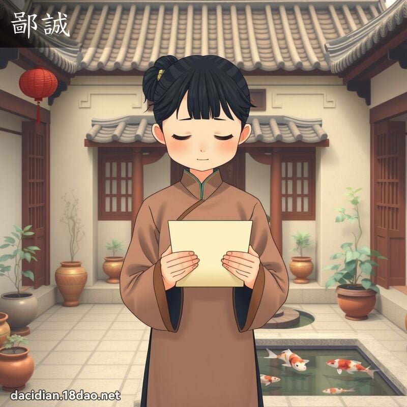 鄙诚 - 国语大辞典配图