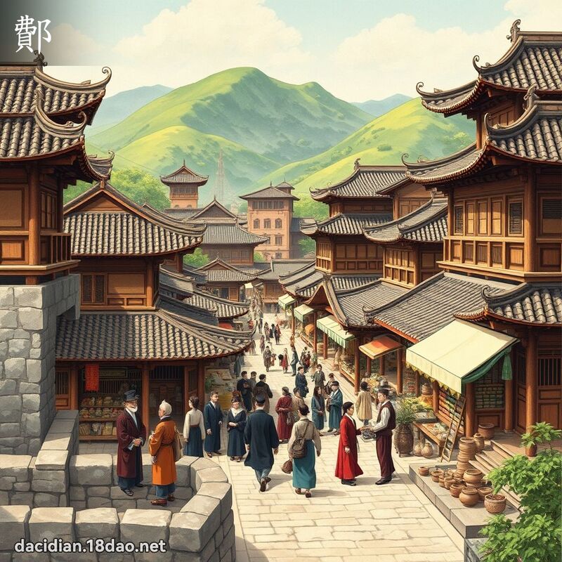 鄪 - 国语大辞典配图