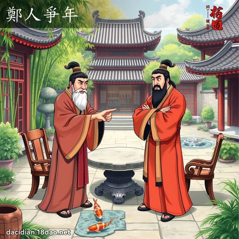 鄭人爭年 - 國語大辭典配圖