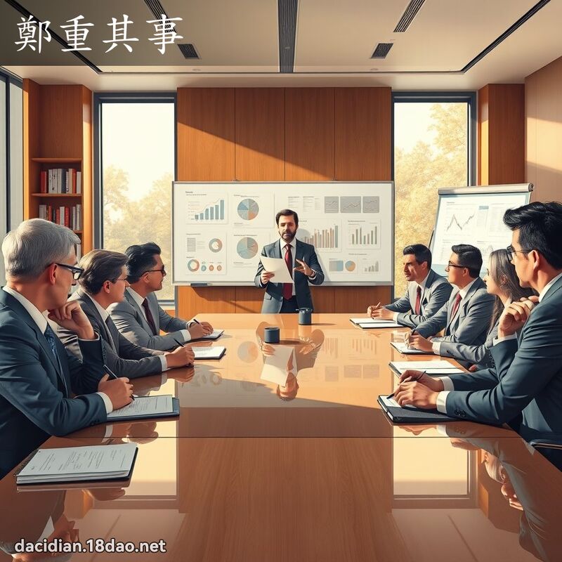 郑重其事 - 国语大辞典配图