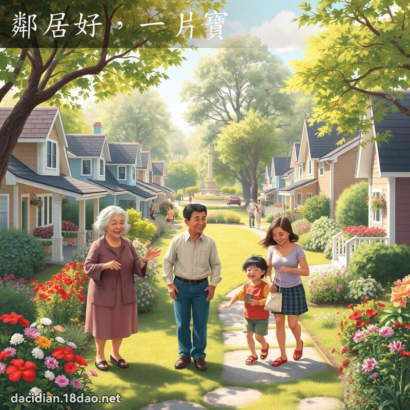 鄰居好，一片寶 - 國語大辭典配圖