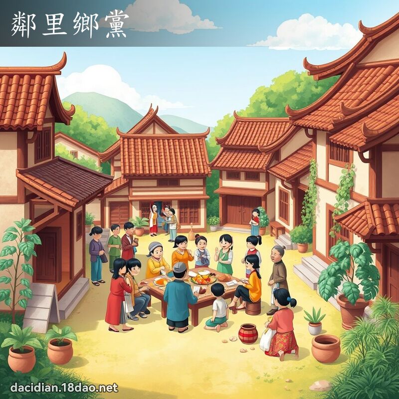 邻里乡党 - 国语大辞典配图