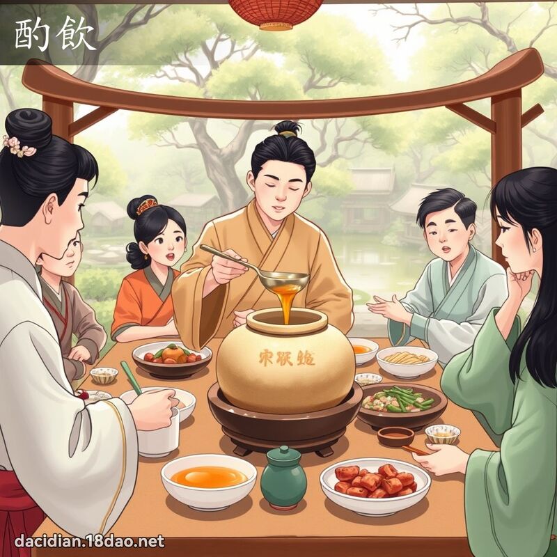酌飲 - 國語大辭典配圖